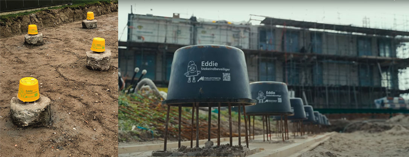 Eddie op de bouwplaats