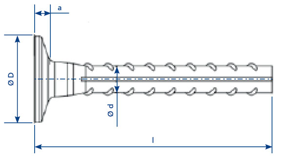 T‑Head MTS wapening - maattekening